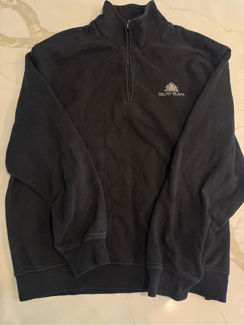 Trump Plaza Men’s Black Quarter-Zip Sweater